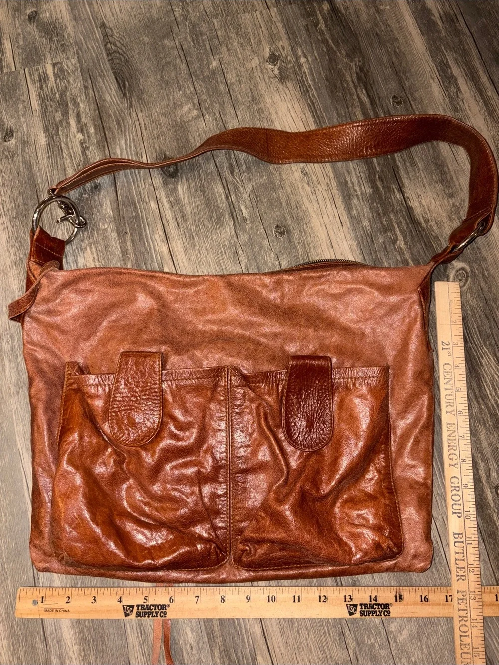 Vintage Allison  burns leather hobo bag -